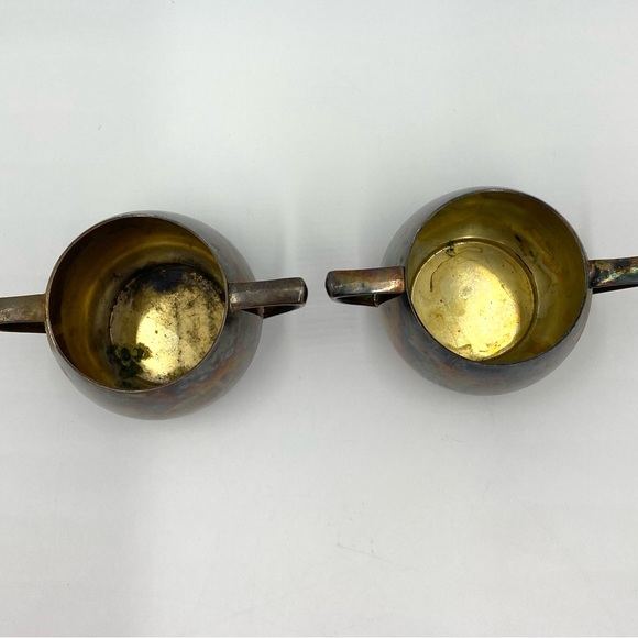 Empire Crafts Quadruple Plate Sugar Bowls Vintage Patina. - Picture 5 of 10